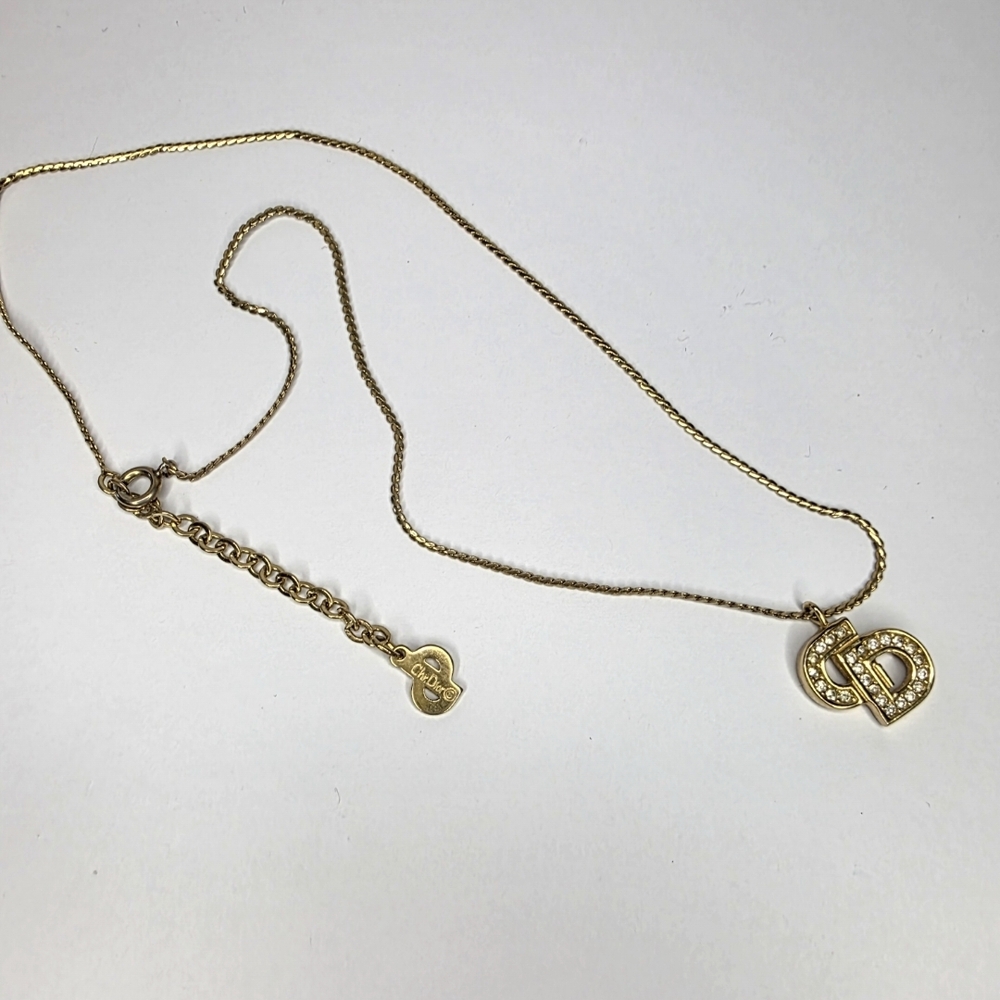 Authentic Christian Dior CD Logo Necklace - Picture 3 of 5